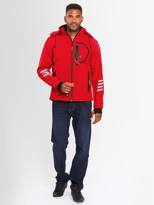 Arctic Seven Herren Softshell Jacke Übergangsjacke – Rot-Schwarz - Image 6