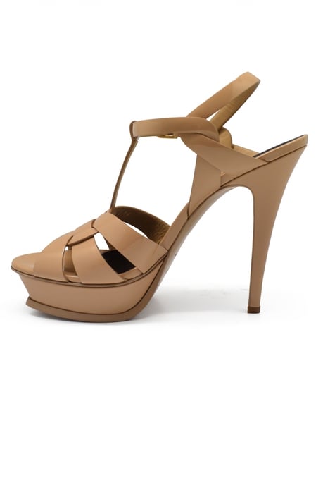 Saint Laurent Tribute Sandalen Beige - Image 4