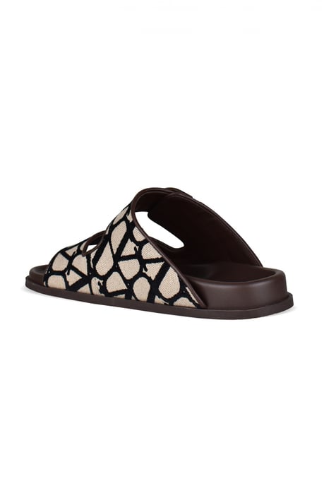 Valentino Garavani V Logo Sandalen Braun - Image 3