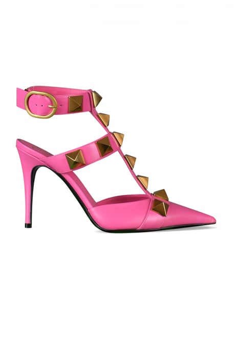 Valentino Garavani Roman Stud Pumps Rosa - Image 1