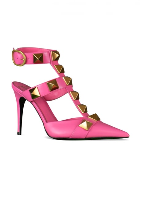 Valentino Garavani Roman Stud Pumps Rosa - Image 3
