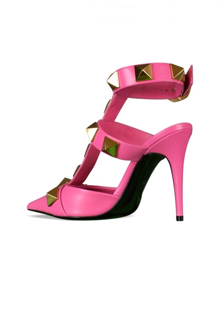 Valentino Garavani Roman Stud Pumps Rosa - Image 4
