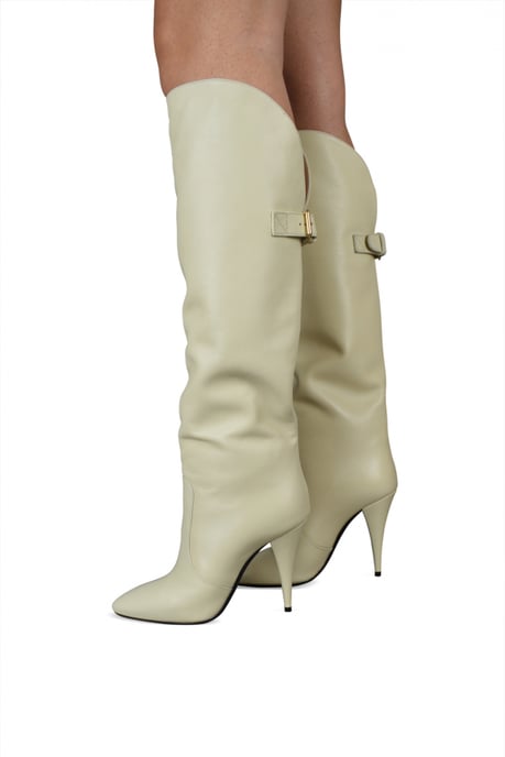 Saint Laurent Stiefel Harper Beige - Image 2