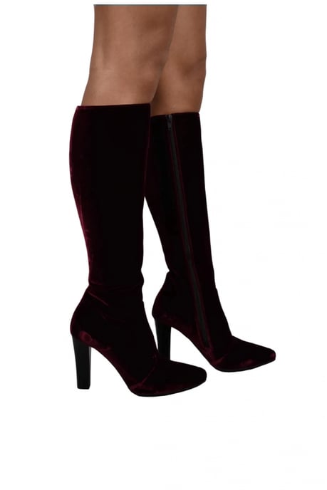 Saint Laurent Stiefel Lily Bordeaux Bordeaux - Image 1