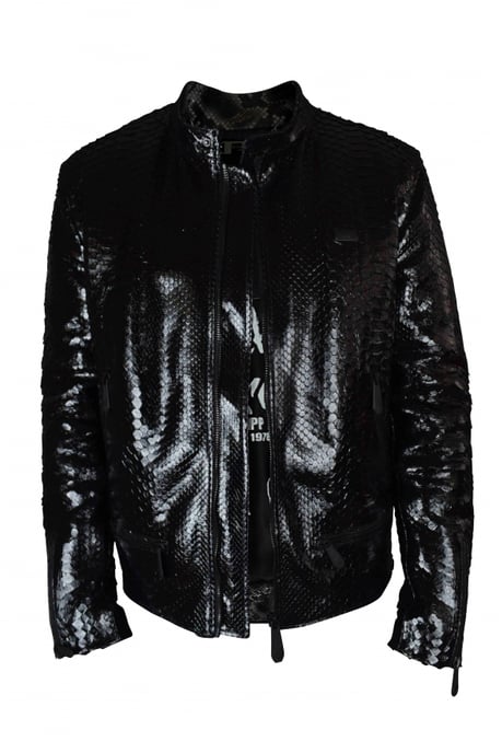 Philipp Plein Biker Jacke Schwarz - Image 1