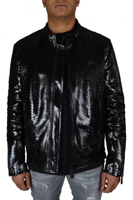 Philipp Plein Biker Jacke Schwarz - Image 2