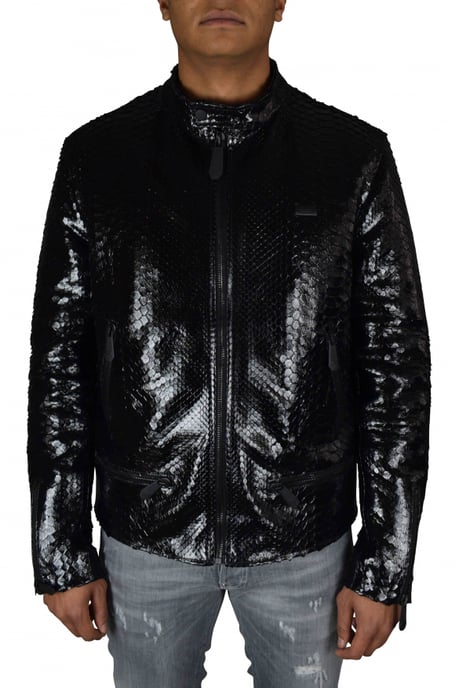 Philipp Plein Biker Jacke Schwarz - Image 6