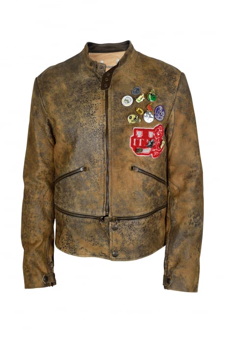 Golden Goose Deluxe Brand Lederjacke Braun - Image 1