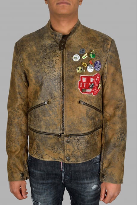 Golden Goose Deluxe Brand Lederjacke Braun - Image 2