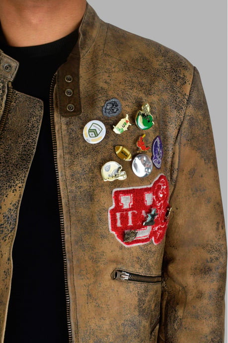 Golden Goose Deluxe Brand Lederjacke Braun - Image 4