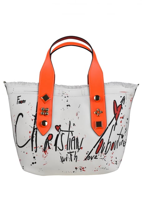 Christian Louboutin Kleine Tote Bag Frangibus Weiß - Image 1