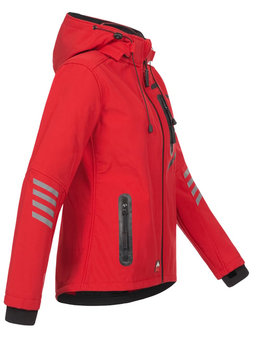 Arctic Seven Damen Softshelljacke Rot-Schwarz - Image 2