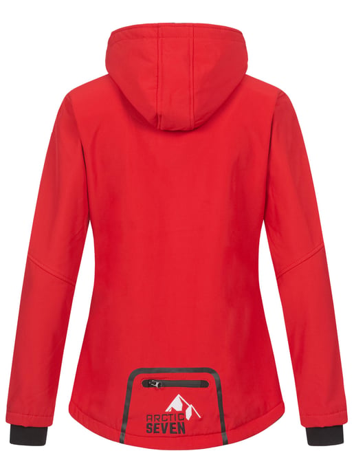 Arctic Seven Damen Softshelljacke Rot-Schwarz - Image 3