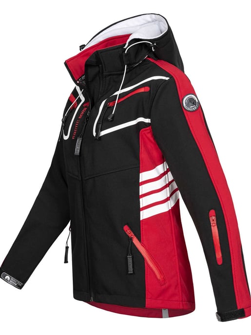Arctic Seven Damen Softshell Jacken Schwarz-Rot - Image 2