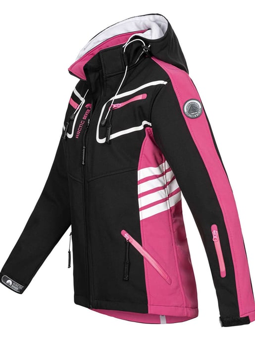 Arctic Seven Damen Softshell Jacken Schwarz-Rosa - Image 3