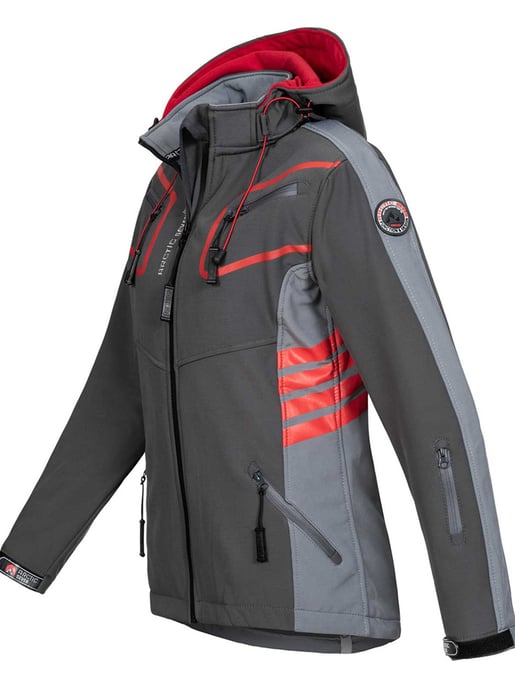 Arctic Seven Damen Softshell Jacken Dunkelgrau-Hellgrau - Image 2