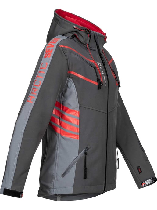 Arctic Seven Damen Softshell Jacken Dunkelgrau-Hellgrau - Image 3