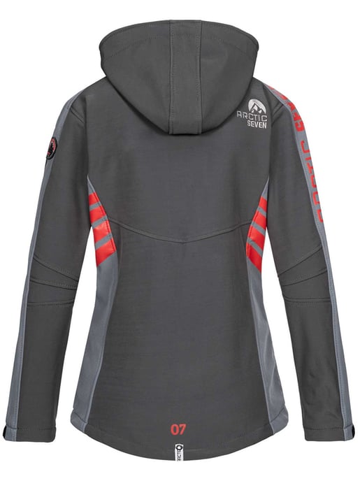 Arctic Seven Damen Softshell Jacken Dunkelgrau-Hellgrau - Image 4