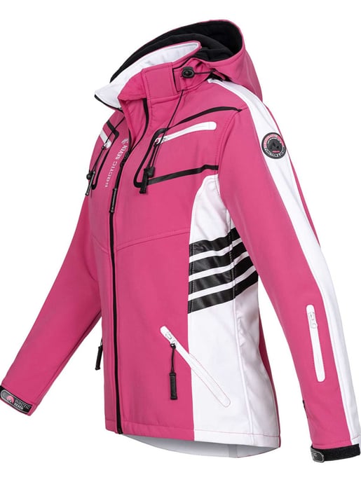 Arctic Seven Damen Softshell Jacken Rosa-Weiss - Image 2
