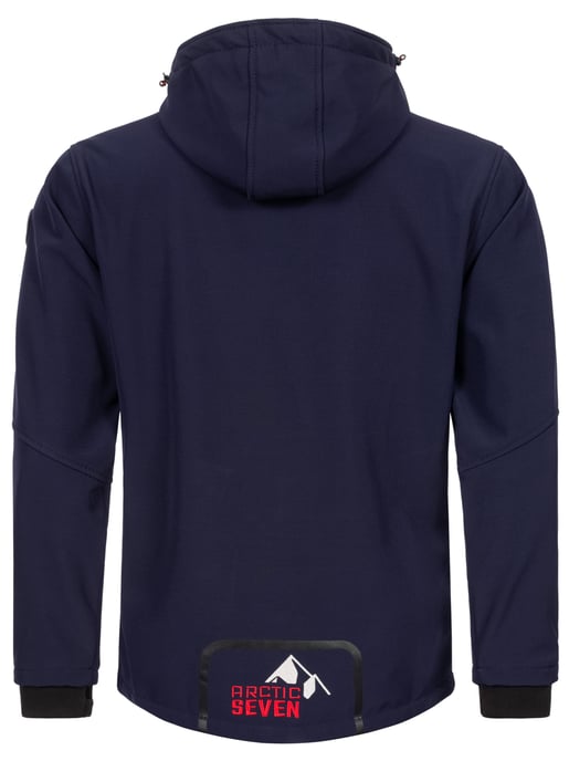 Arctic Seven Herren Softshell Jacke Übergangsjacke – Navy-Rot - Image 3