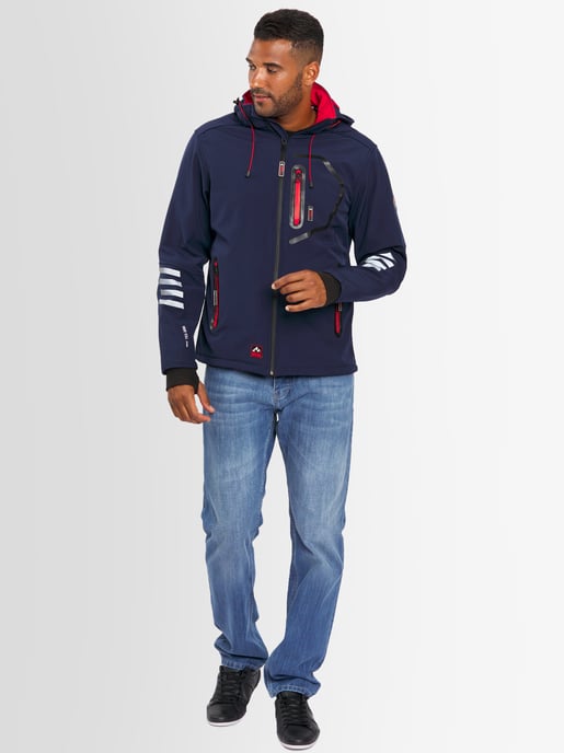 Arctic Seven Herren Softshell Jacke Übergangsjacke – Navy-Rot - Image 5