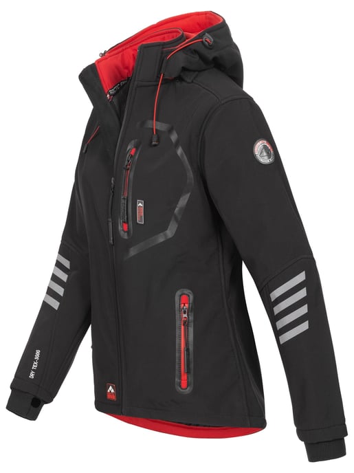 Arctic Seven Damen Softshelljacke Schwarz-Rot - Image 2