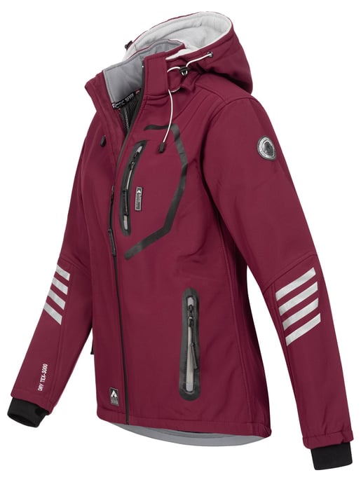 Arctic Seven Damen Softshelljacke Bordeaux-Grau - Image 2