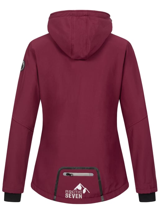 Arctic Seven Damen Softshelljacke Bordeaux-Grau - Image 4