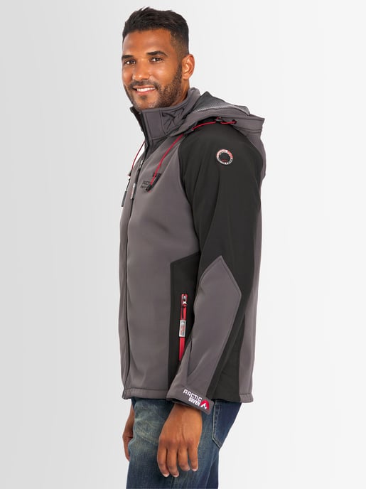 Arctic Seven Herren Softshell Jacke – Dunkelgrau-Schwarz - Image 2