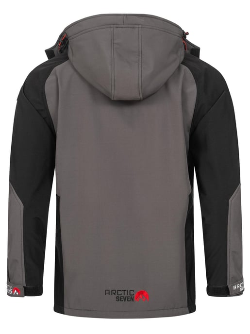 Arctic Seven Herren Softshell Jacke – Dunkelgrau-Schwarz - Image 5