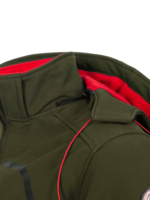 Arctic Seven Herren Softshell Jacke Übergangsjacke – Olive-Rot - Image 5