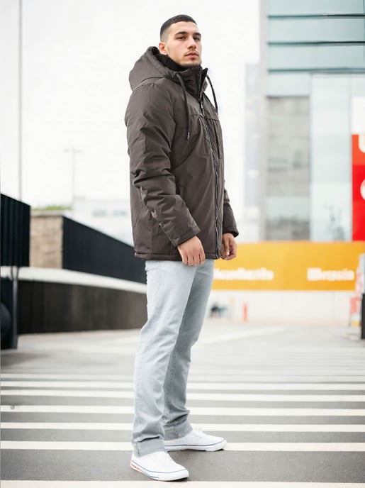 Arctic Seven Herren Winterjacke Dunkelgrau - Image 2
