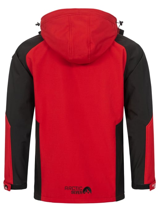 Arctic Seven Herren Softshell Jacke – Rot-Schwarz - Image 5
