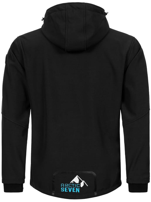 Arctic Seven Herren Softshell Jacke Übergangsjacke – Schwarz-Blau - Image 4