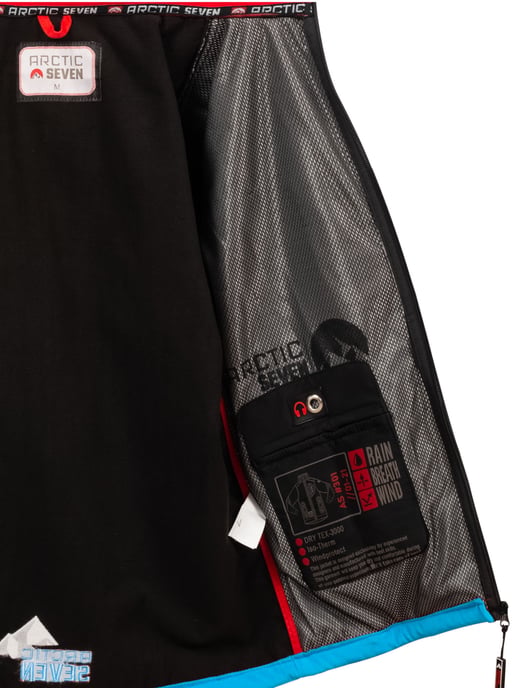 Arctic Seven Herren Softshell Jacke Übergangsjacke – Schwarz-Blau - Image 5