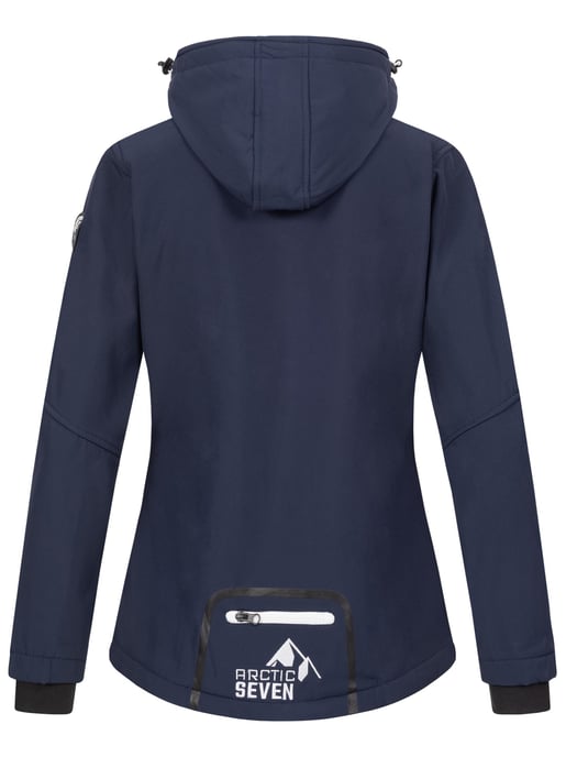 Arctic Seven Damen Softshelljacke Navy-Weiss - Image 4