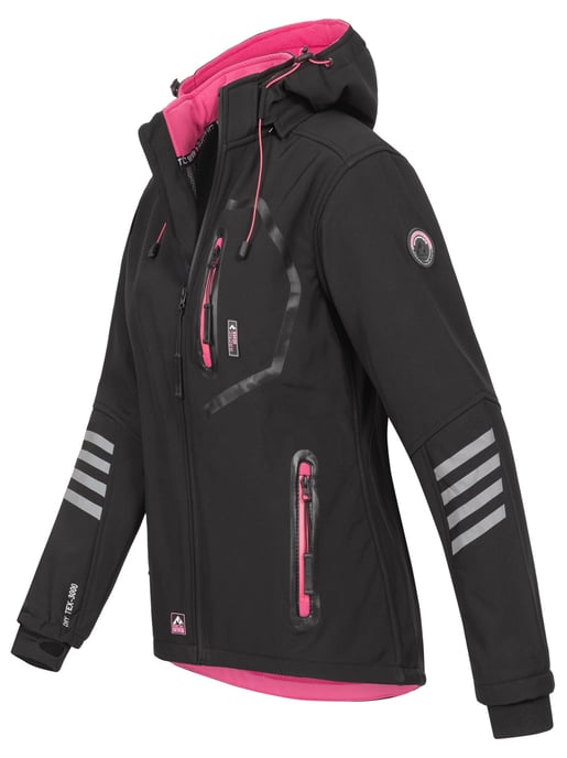 Arctic Seven Damen Softshelljacke Schwarz-Pink - Image 2