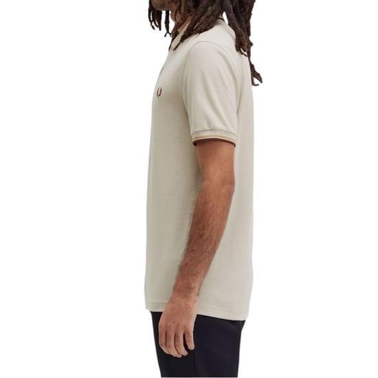 Fred Perry M3600 Twin Tipped Poloshirt in Naturbeige - Image 3