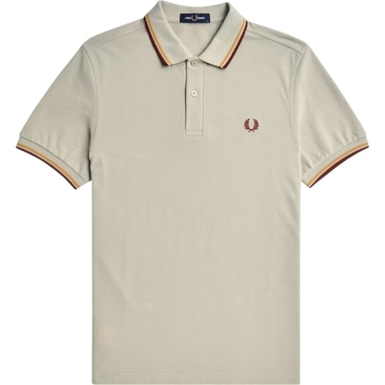 Fred Perry M3600 Twin Tipped Poloshirt in Naturbeige - Image 4