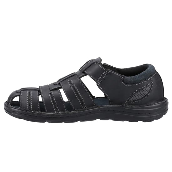 Hush Puppies - Herren Sandalen "Albert", Fischer, Leder (Schwarz) - Image 3