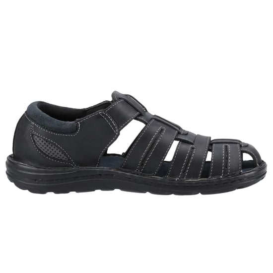 Hush Puppies - Herren Sandalen "Albert", Fischer, Leder (Schwarz) - Image 4