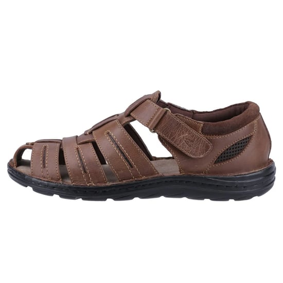 Hush Puppies - Herren Sandalen "Albert", Fischer, Leder (Hellbraun) - Image 3
