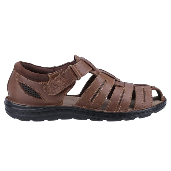 Hush Puppies - Herren Sandalen "Albert", Fischer, Leder (Hellbraun) - Image 4