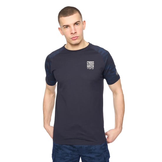 Crosshatch - "Janscore" T-Shirt für Herren (Marineblau) - Image 1