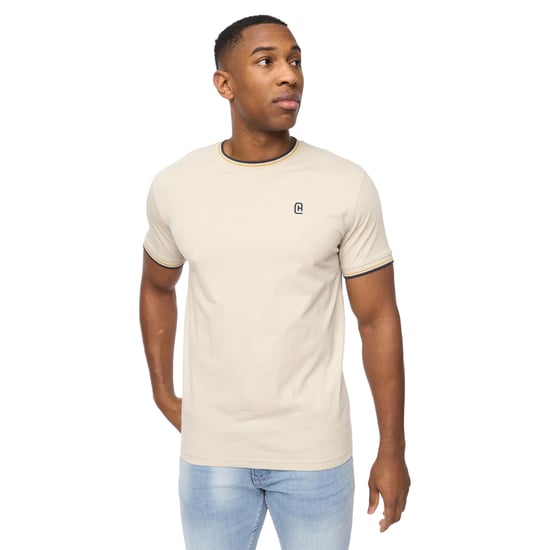Crosshatch - "Shellworth" T-Shirt für Herren (Helles Steingrau) - Image 1
