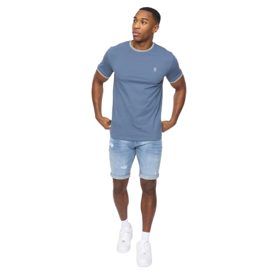 Crosshatch - "Shellworth" T-Shirt für Herren (Denim) - Image 3