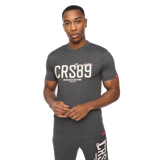 Crosshatch - "Ellsworth" T-Shirt für Herren (Holzkohle-Mergel) - Image 1