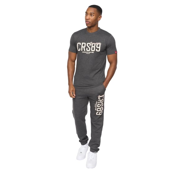 Crosshatch - "Ellsworth" T-Shirt für Herren (Holzkohle-Mergel) - Image 3