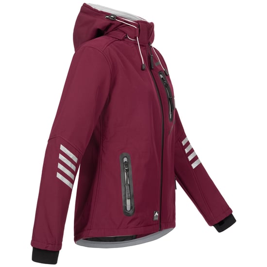 Arctic Seven Damen Softshelljacke Weinrot-Grau - Image 3