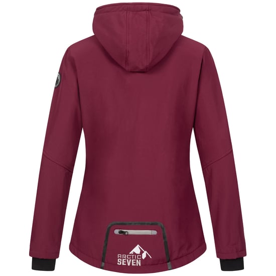 Arctic Seven Damen Softshelljacke Weinrot-Grau - Image 4